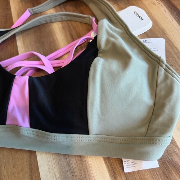 prAna Womens Tulum Swim Top XTRA-LARGE XL in Black Color Block - Picture 5 of 10